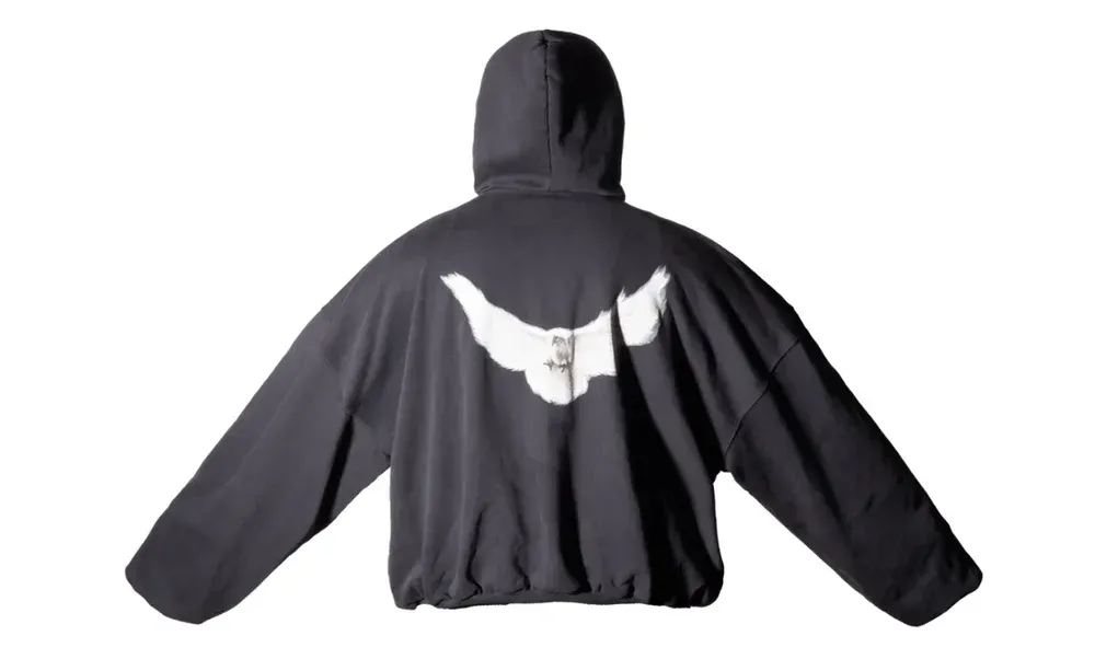 Yeezy Gap Balenciaga Dove Hoodie Washed Black LAA